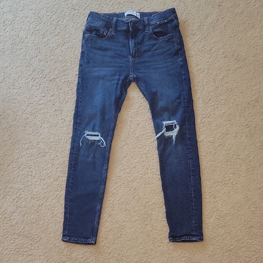 Abercrombie Kids Super Skinny Jeans in Dark Blue